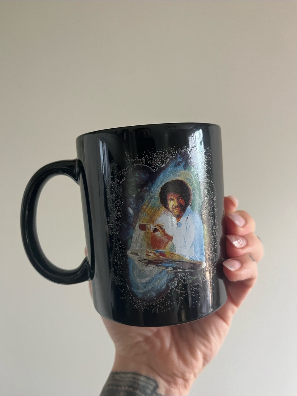 Novelty Bob Ross coffee mug - Picture 4 of 5